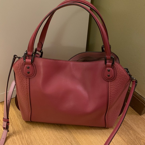 Pink Coach purse with small scarf - Picture 5 of 9